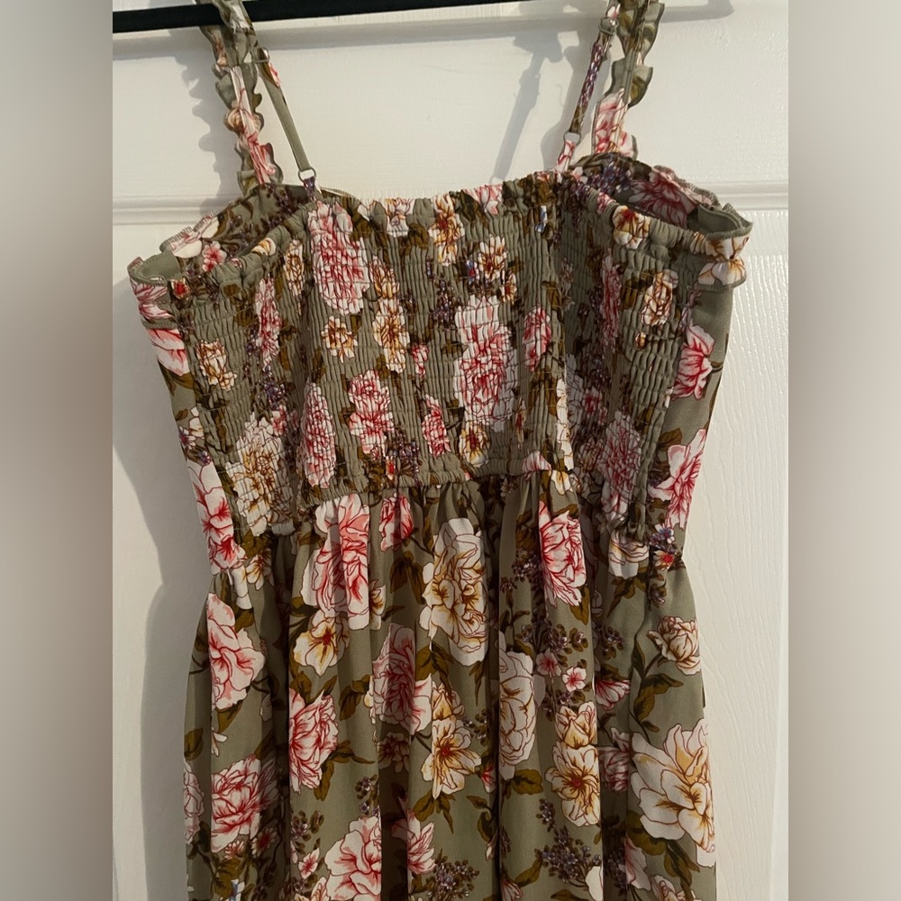 GREEN FLORAL DRESS - Picture 6 of 7